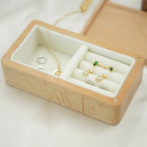 Travel Case Custom Name - Personalized Custom Wood Jewelry Box - Gift For Mom, Grandma, Family Members